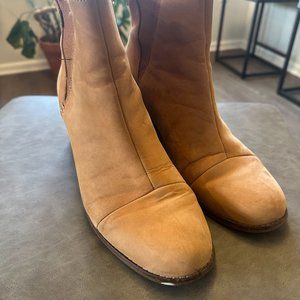 Toms Tan Leather Women's Esme Boots (Size 9.5)